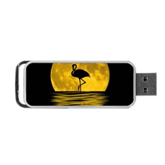 Moon Reflection Flamenco Animal Portable Usb Flash (two Sides) by Simbadda