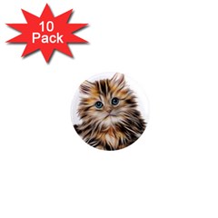 Kitten Mammal Animal Young Cat 1  Mini Magnet (10 Pack)  by Simbadda