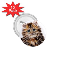 Kitten Mammal Animal Young Cat 1 75  Buttons (10 Pack) by Simbadda