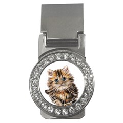 Kitten Mammal Animal Young Cat Money Clips (cz)  by Simbadda