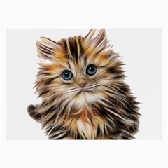 Kitten Mammal Animal Young Cat Large Glasses Cloth (2-side) by Simbadda