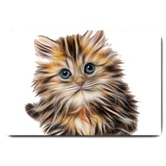 Kitten Mammal Animal Young Cat Large Doormat  by Simbadda