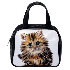 Kitten Mammal Animal Young Cat Classic Handbags (one Side) by Simbadda