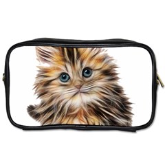 Kitten Mammal Animal Young Cat Toiletries Bags by Simbadda