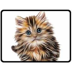 Kitten Mammal Animal Young Cat Fleece Blanket (large)  by Simbadda