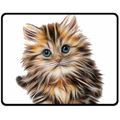 Kitten Mammal Animal Young Cat Fleece Blanket (medium)  by Simbadda