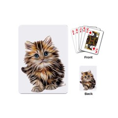 Kitten Mammal Animal Young Cat Playing Cards (mini)  by Simbadda