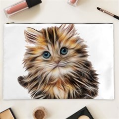 Kitten Mammal Animal Young Cat Cosmetic Bag (xxl)  by Simbadda