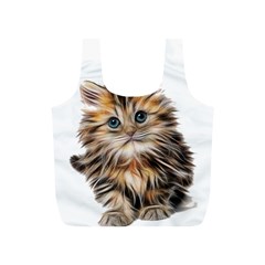 Kitten Mammal Animal Young Cat Full Print Recycle Bags (s)  by Simbadda