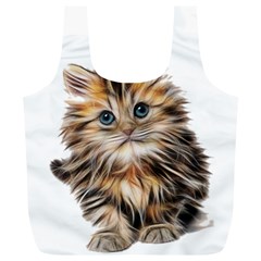 Kitten Mammal Animal Young Cat Full Print Recycle Bags (l)  by Simbadda