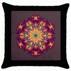 Joyful Living Throw Pillow Case (black) by aumaraspiritart