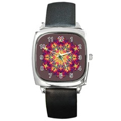 Joyful Living Square Metal Watch by aumaraspiritart