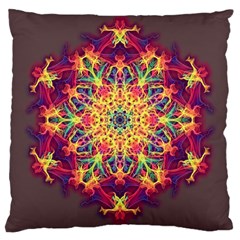 Joyful Living Large Cushion Case (two Sides) by aumaraspiritart