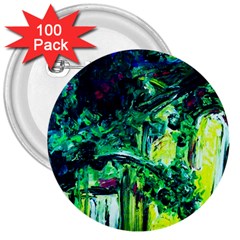 Old Tree And House With An Arch 3 3  Buttons (100 Pack)  by bestdesignintheworld