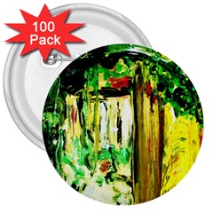 Old Tree And House With An Arch 4 3  Buttons (100 Pack)  by bestdesignintheworld