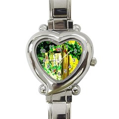 Old Tree And House With An Arch 4 Heart Italian Charm Watch by bestdesignintheworld