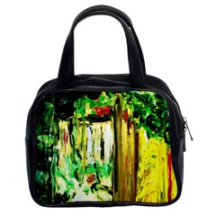 Old Tree And House With An Arch 4 Classic Handbags (2 Sides) by bestdesignintheworld