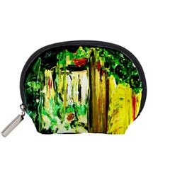 Old Tree And House With An Arch 4 Accessory Pouches (small)  by bestdesignintheworld