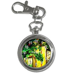 Old Tree And House With An Arch 2 Key Chain Watches by bestdesignintheworld