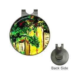 Old Tree And House With An Arch 2 Hat Clips With Golf Markers by bestdesignintheworld