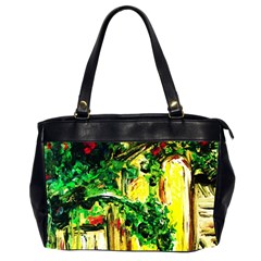 Old Tree And House With An Arch 2 Office Handbags (2 Sides)  by bestdesignintheworld