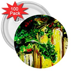 Old Tree And House With An Arch 2 3  Buttons (100 Pack)  by bestdesignintheworld