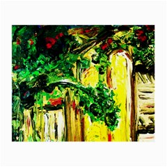 Old Tree And House With An Arch 2 Small Glasses Cloth by bestdesignintheworld