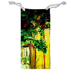 Old Tree And House With An Arch 2 Jewelry Bags by bestdesignintheworld