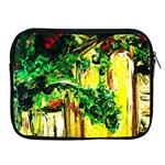 Old Tree And House With An Arch 2 Apple iPad 2/3/4 Zipper Cases Front