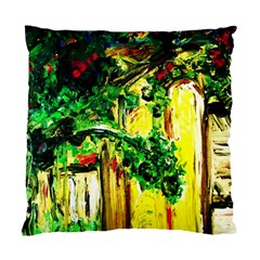 Old Tree And House With An Arch 2 Standard Cushion Case (one Side) by bestdesignintheworld