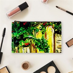 Old Tree And House With An Arch 2 Cosmetic Bag (medium)  by bestdesignintheworld