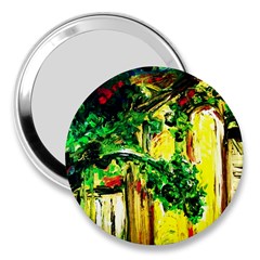 Old Tree And House With An Arch 2 3  Handbag Mirrors by bestdesignintheworld