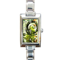 Pagoda Calligraphy 2 Rectangle Italian Charm Watch by bestdesignintheworld