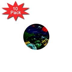 Tumble Weed And Blue Rose 1 1  Mini Buttons (10 Pack) 