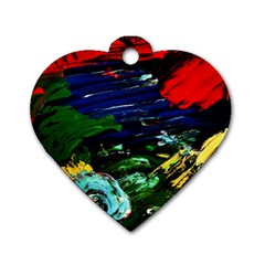 Tumble Weed And Blue Rose 1 Dog Tag Heart (two Sides) by bestdesignintheworld