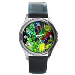 Perfect Night For Samurai-1/2 Round Metal Watch by bestdesignintheworld