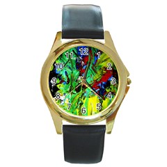 Perfect Night For Samurai-1/2 Round Gold Metal Watch by bestdesignintheworld