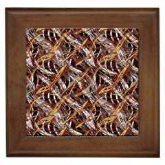 Colorful Wavy Abstract Pattern Framed Tiles by dflcprints