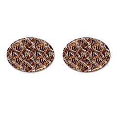 Colorful Wavy Abstract Pattern Cufflinks (oval) by dflcprints