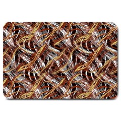 Colorful Wavy Abstract Pattern Large Doormat  by dflcprints