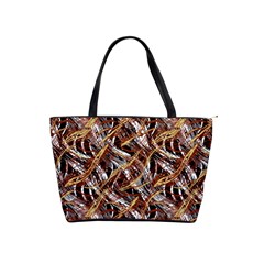 Colorful Wavy Abstract Pattern Shoulder Handbags by dflcprints