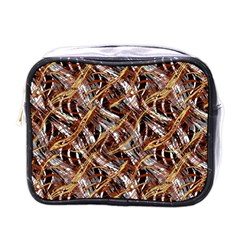 Colorful Wavy Abstract Pattern Mini Toiletries Bags by dflcprints