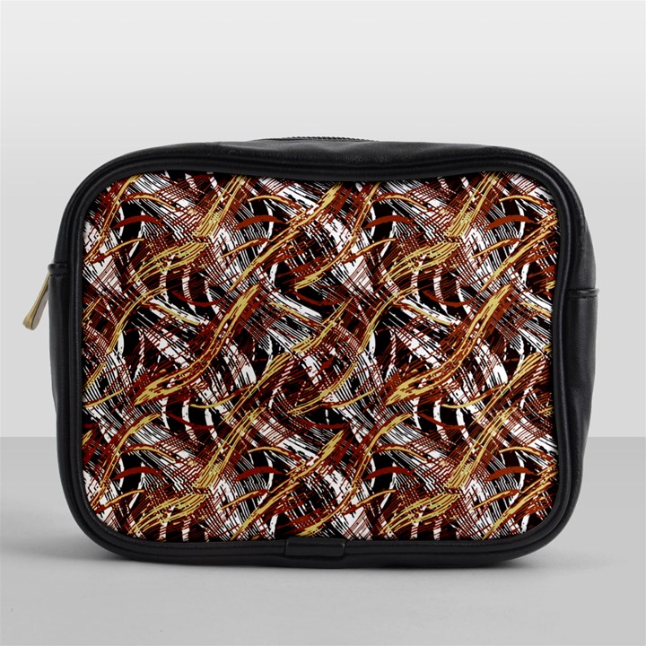 Colorful Wavy Abstract Pattern Mini Toiletries Bags