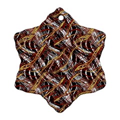 Colorful Wavy Abstract Pattern Ornament (snowflake) by dflcprints