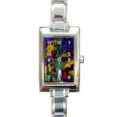 Night At The Foot Of Fudziama 1 Rectangle Italian Charm Watch by bestdesignintheworld