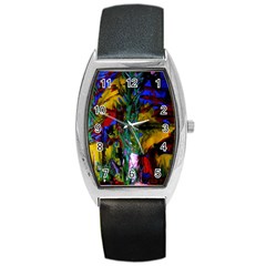 Night At The Foot Of Fudziama 1 Barrel Style Metal Watch by bestdesignintheworld