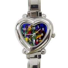 Night At The Foot Of Fudziama 1 Heart Italian Charm Watch by bestdesignintheworld