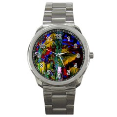 Night At The Foot Of Fudziama 1 Sport Metal Watch by bestdesignintheworld