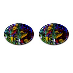 Night At The Foot Of Fudziama 1 Cufflinks (oval) by bestdesignintheworld