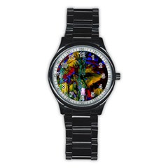 Night At The Foot Of Fudziama 1 Stainless Steel Round Watch by bestdesignintheworld